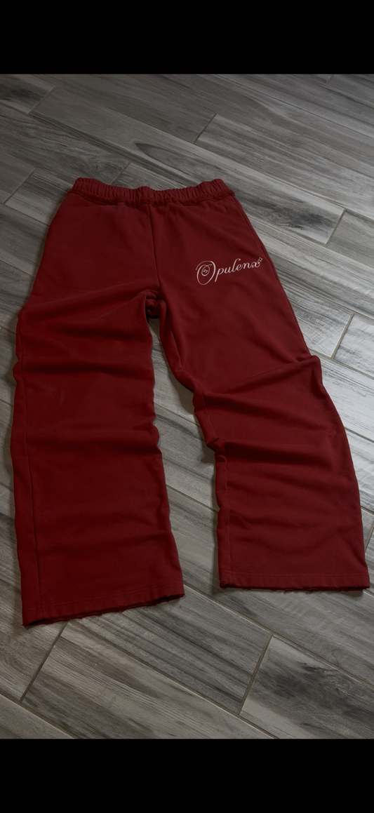 OG OPULENX SWEATPANTS (WASHED RED)
